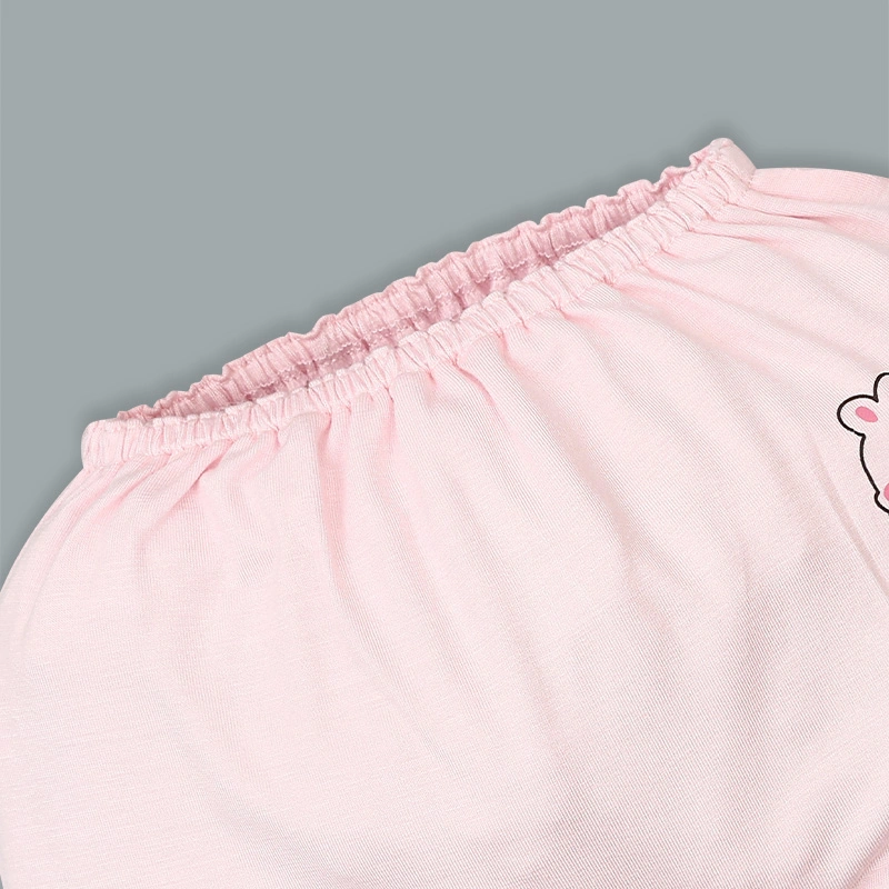 Set bộ tay dài sơ sinh cài giữa in cún BabyMommy màu trắng phối xanh mint 35