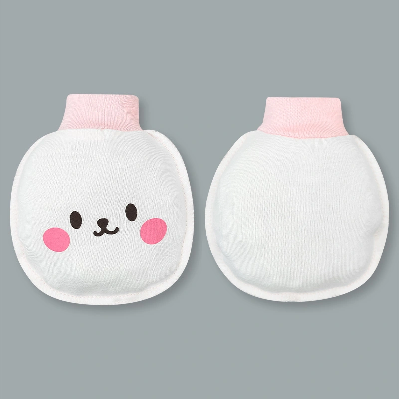 Set bộ tay dài sơ sinh cài giữa in cún BabyMommy màu trắng phối xanh mint 40