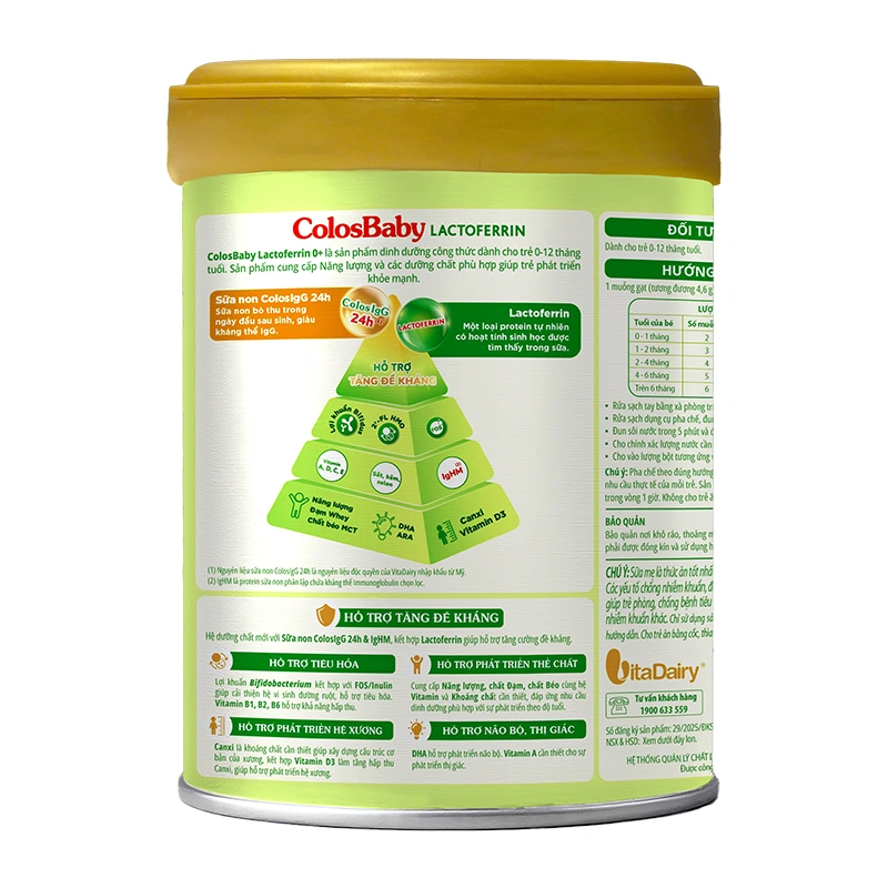 Sữa bột ColosBaby Lactoferrin 0+ (sữa non) hương tự nhiên 400g (0 - 12 tháng) 2