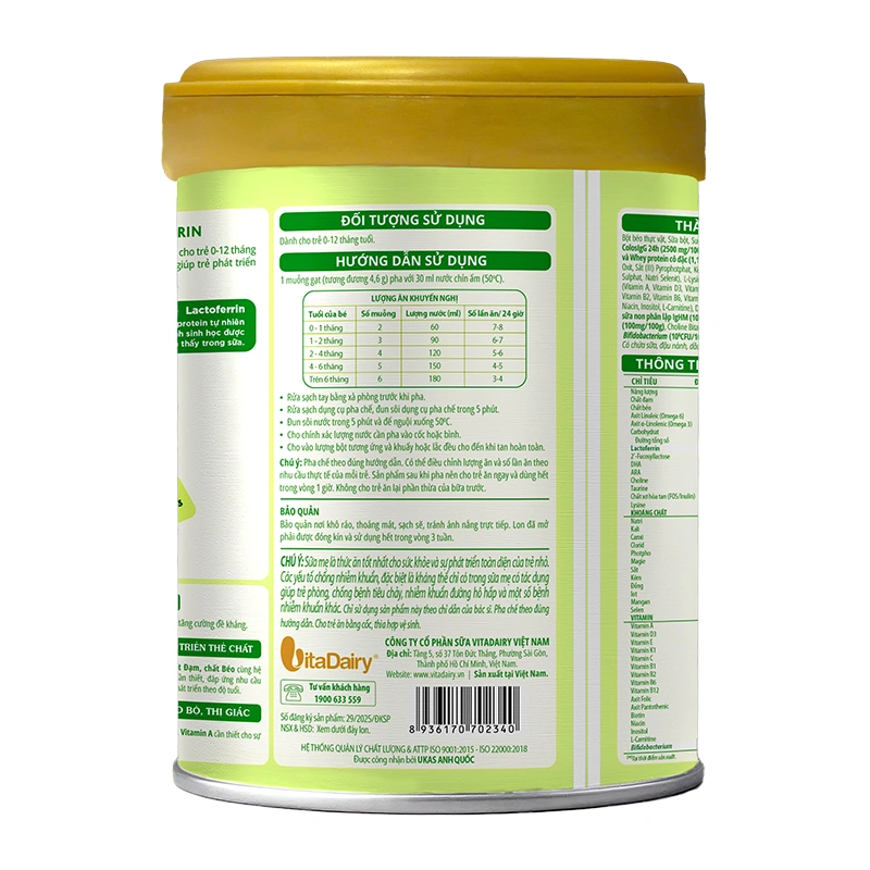 Sữa bột ColosBaby Lactoferrin 0+ (sữa non) hương tự nhiên 400g (0 - 12 tháng) 3