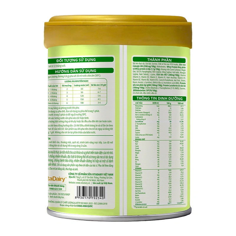 Sữa bột ColosBaby Lactoferrin 0+ (sữa non) hương tự nhiên 400g (0 - 12 tháng) 4