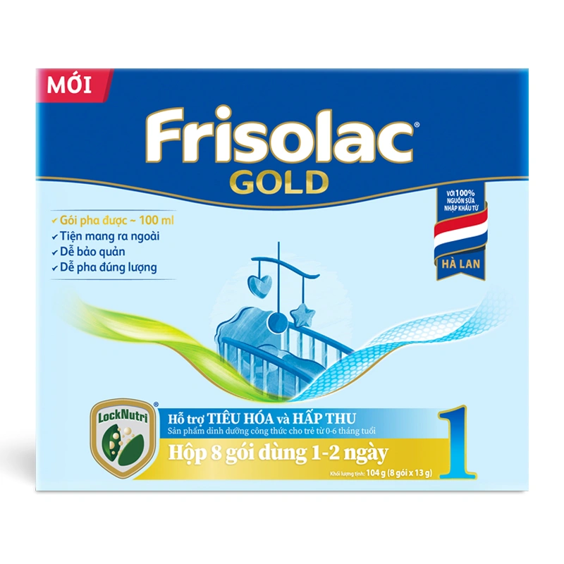 Sữa bột dạng gói Frisolac Gold số 1 hương vani 1248g (0 - 6 tháng) 13