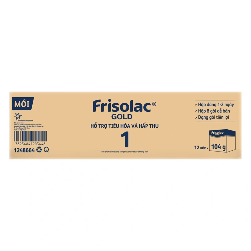 Sữa bột dạng gói Frisolac Gold số 1 hương vani 1248g (0 - 6 tháng) 2