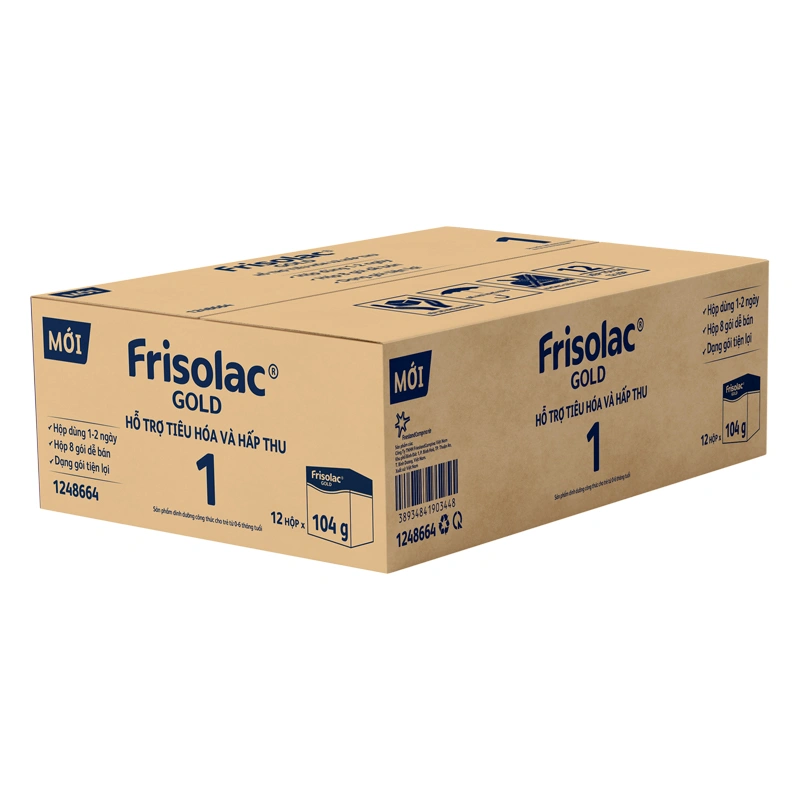 Sữa bột dạng gói Frisolac Gold số 1 hương vani 1248g (0 - 6 tháng) 1
