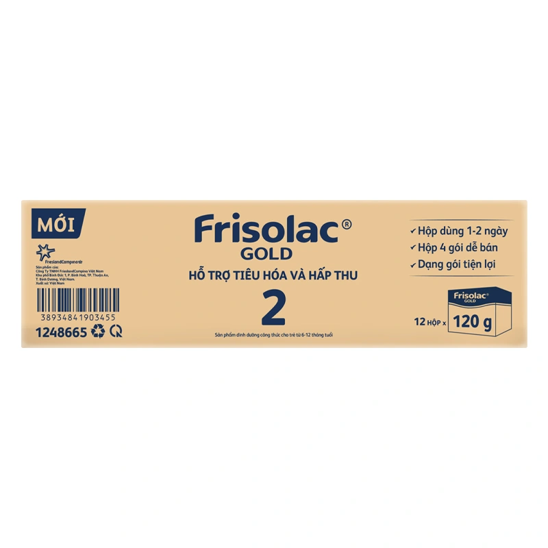Sữa bột dạng gói Friso Gold số 2 hương vani 120g (6 - 12 tháng) 11