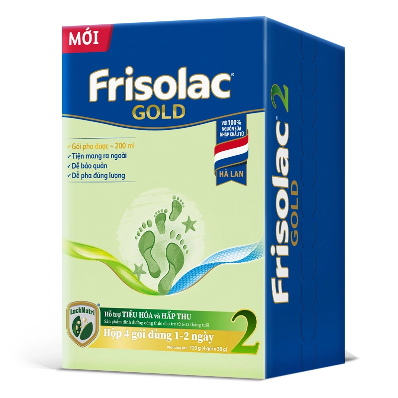 Sữa bột dạng gói Friso Gold số 2 hương vani 120g (6 - 12 tháng) 14