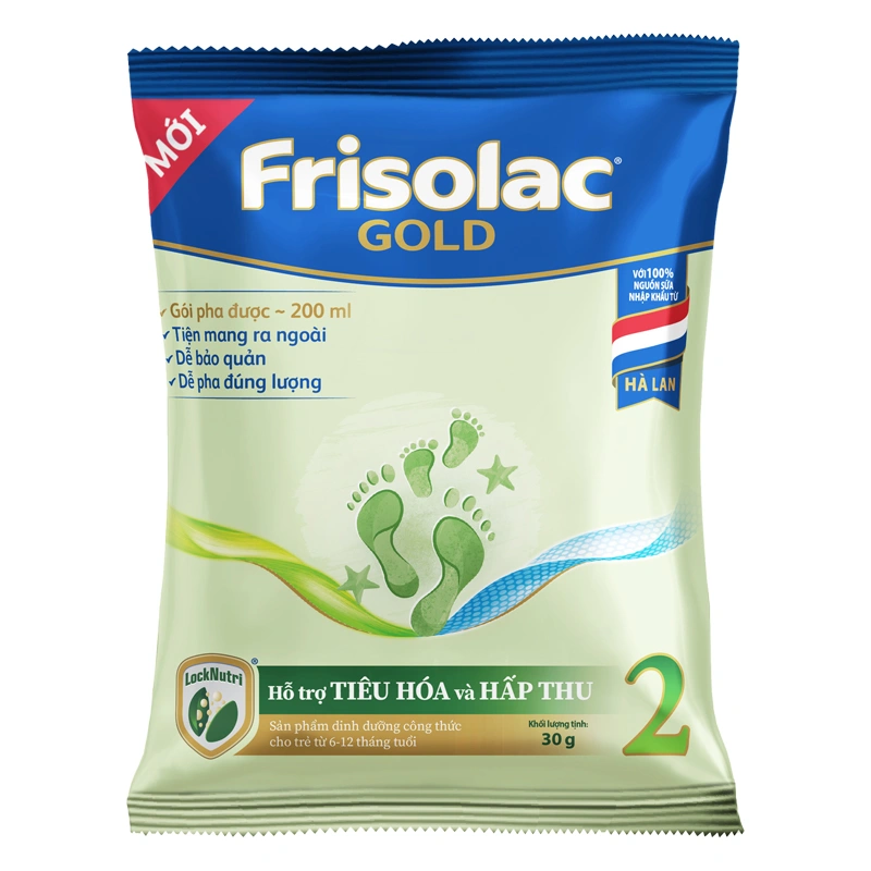 Sữa bột dạng gói Friso Gold số 2 hương vani 120g (6 - 12 tháng) 6