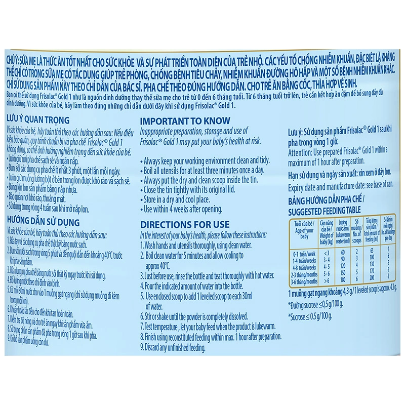 Sữa bột Frisolac Gold số 1 hương vani 850g (0 - 6 tháng) - Giao bao bì ngẫu nhiên 5