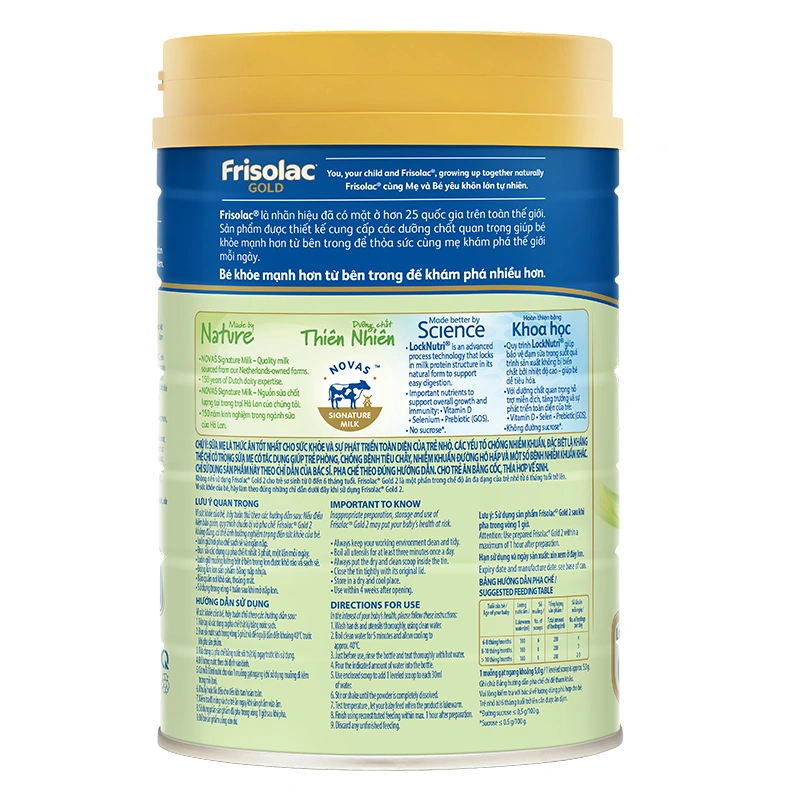 Sữa bột Frisolac Gold số 2 hương vani 850g/800g (6 - 12 tháng) - Giao bao bì ngẫu nhiên 3