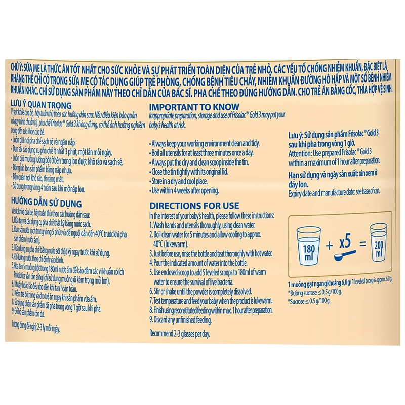 Sữa bột Frisolac Gold số 3 hương vani 1.4 kg (1 - 2 tuổi) 9