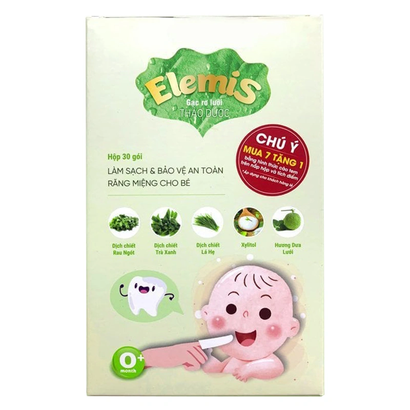 Gạc răng miệng ELEMIS hộp 30 gói (từ 0 tháng) 3