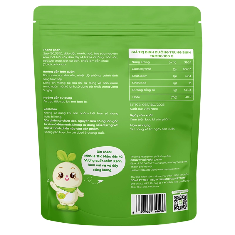 Bánh gạo ăn dặm ANPASO vị bí đỏ 30g (từ 7 tháng) 5
