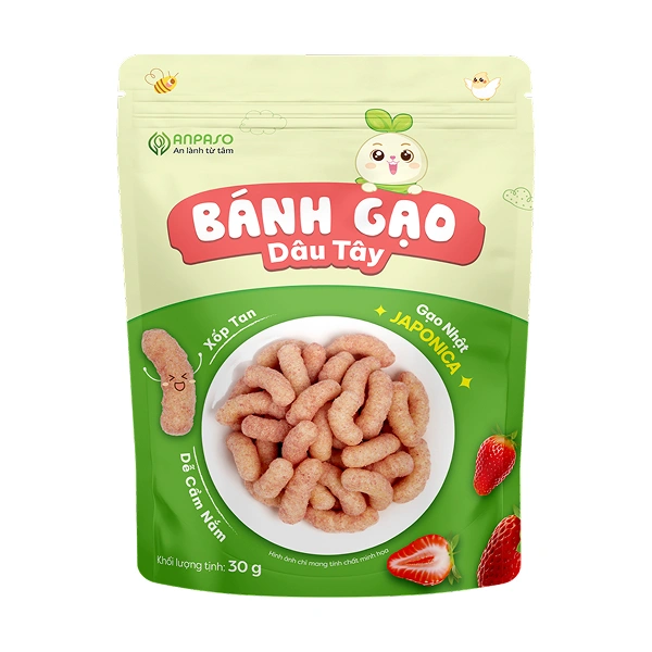 Bánh gạo ăn dặm ANPASO vị dâu tây