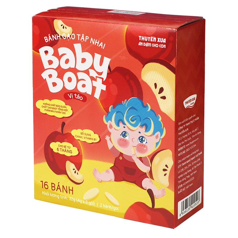 Bánh gạo ăn dặm BABY BOAT Thuyền Xưa mix vị hộp 32g (từ 6 tháng) 9