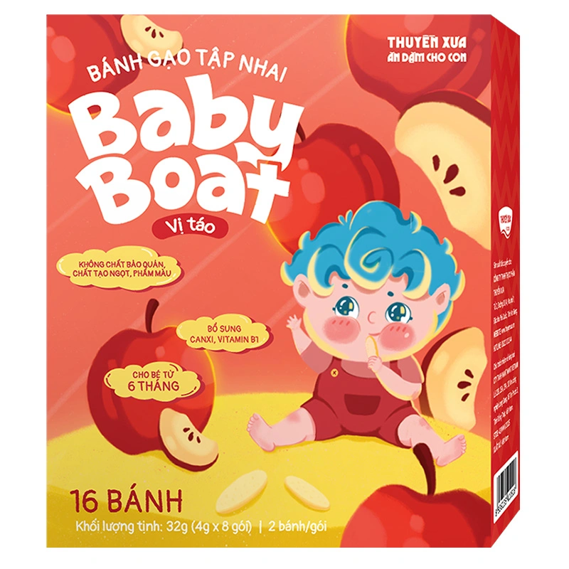 Bánh gạo ăn dặm BABY BOAT Thuyền Xưa mix vị hộp 32g (từ 6 tháng) 10