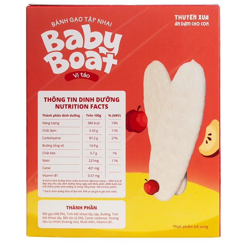Bánh gạo ăn dặm BABY BOAT Thuyền Xưa mix vị hộp 32g (từ 6 tháng) 11