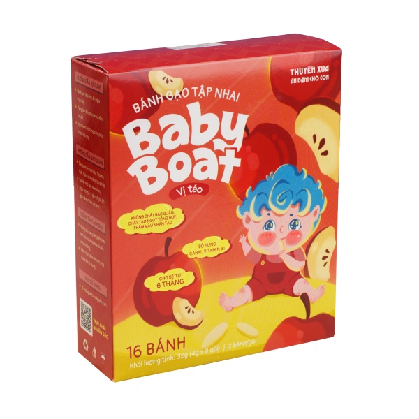 Bánh gạo ăn dặm BABY BOAT Thuyền Xưa vị táo