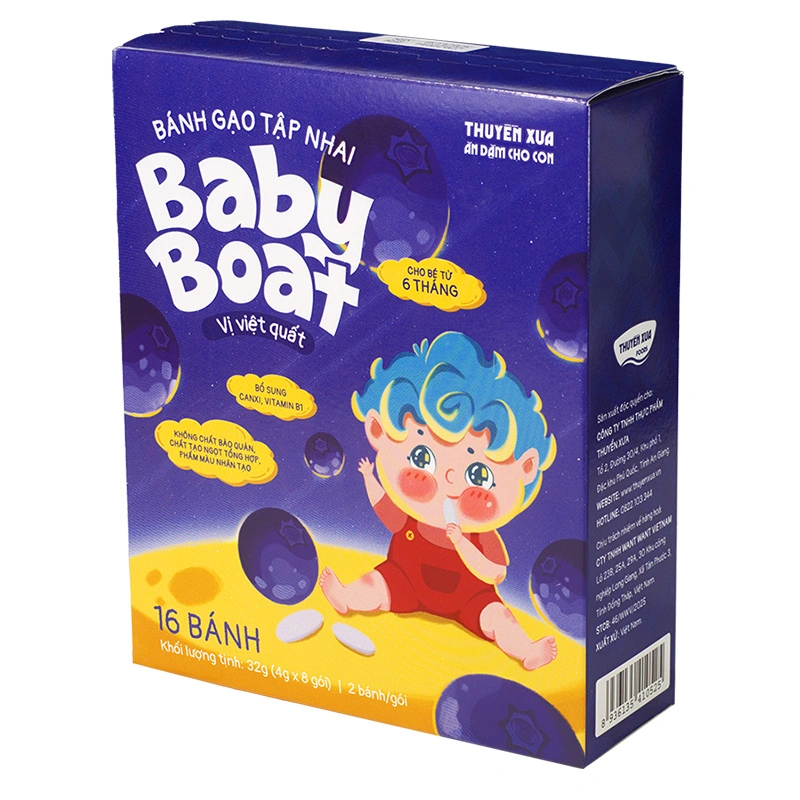 Bánh gạo ăn dặm BABY BOAT Thuyền Xưa mix vị hộp 32g (từ 6 tháng) 15