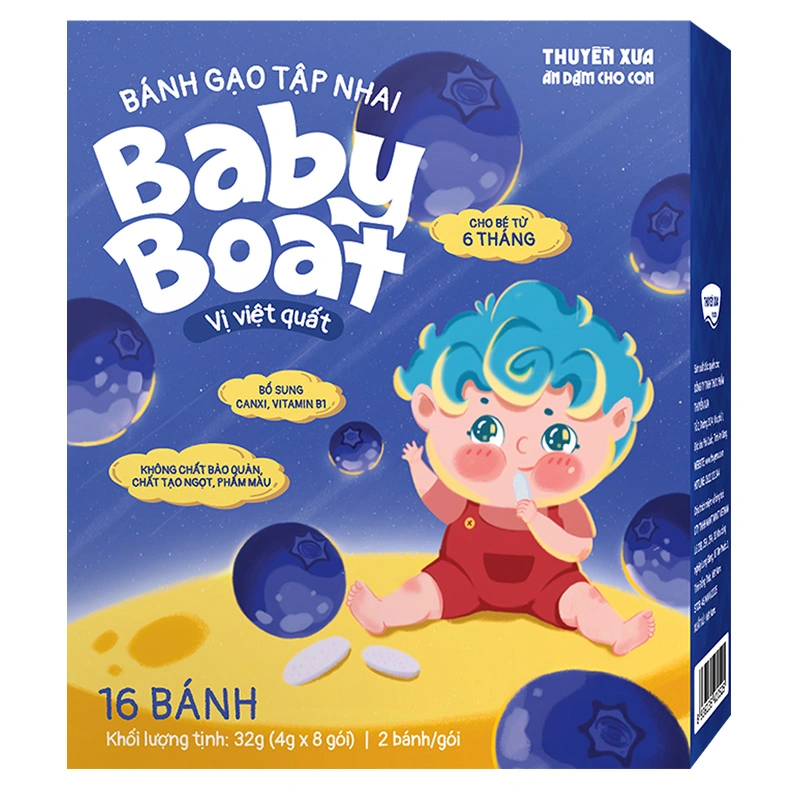 Bánh gạo ăn dặm BABY BOAT Thuyền Xưa mix vị hộp 32g (từ 6 tháng) 16