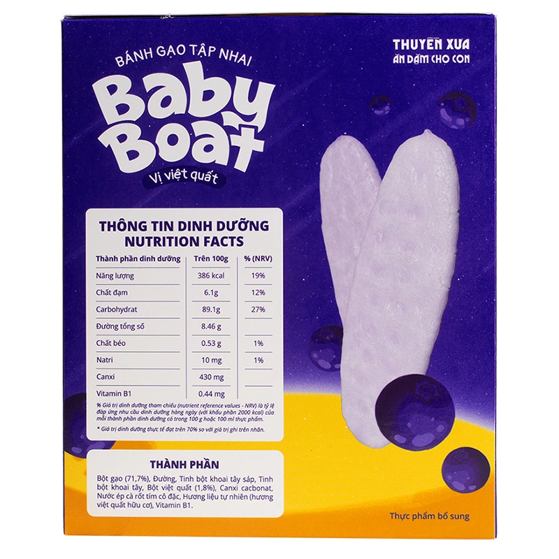 Bánh gạo ăn dặm BABY BOAT Thuyền Xưa mix vị hộp 32g (từ 6 tháng) 17