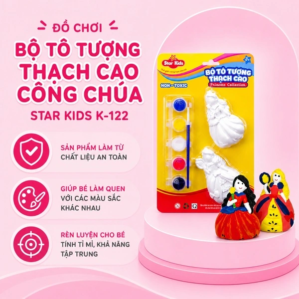 Bộ đồ chơi tô tượng thạch cao công chúa Star Kids K-122 1