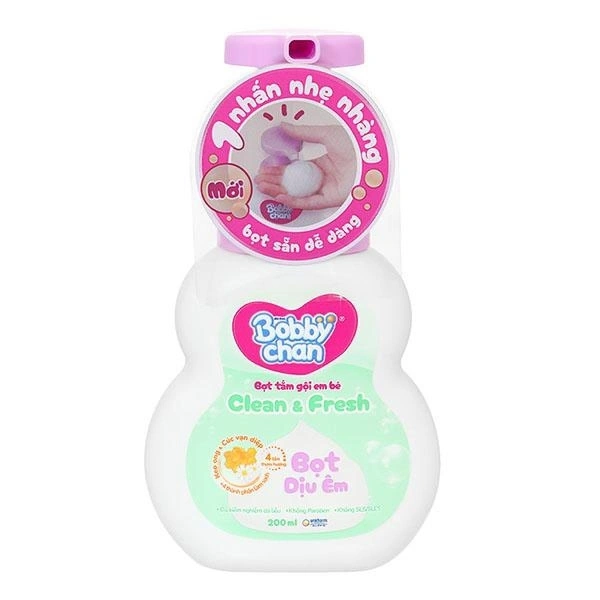 Bọt tắm & gội 2in1 cho bé BobbyChan Clear & Fresh