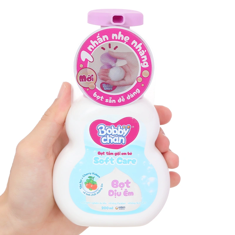Bọt tắm & gội 2in1 cho bé BobbyChan Soft Care hương hoa 200 ml (mọi độ tuổi) 3