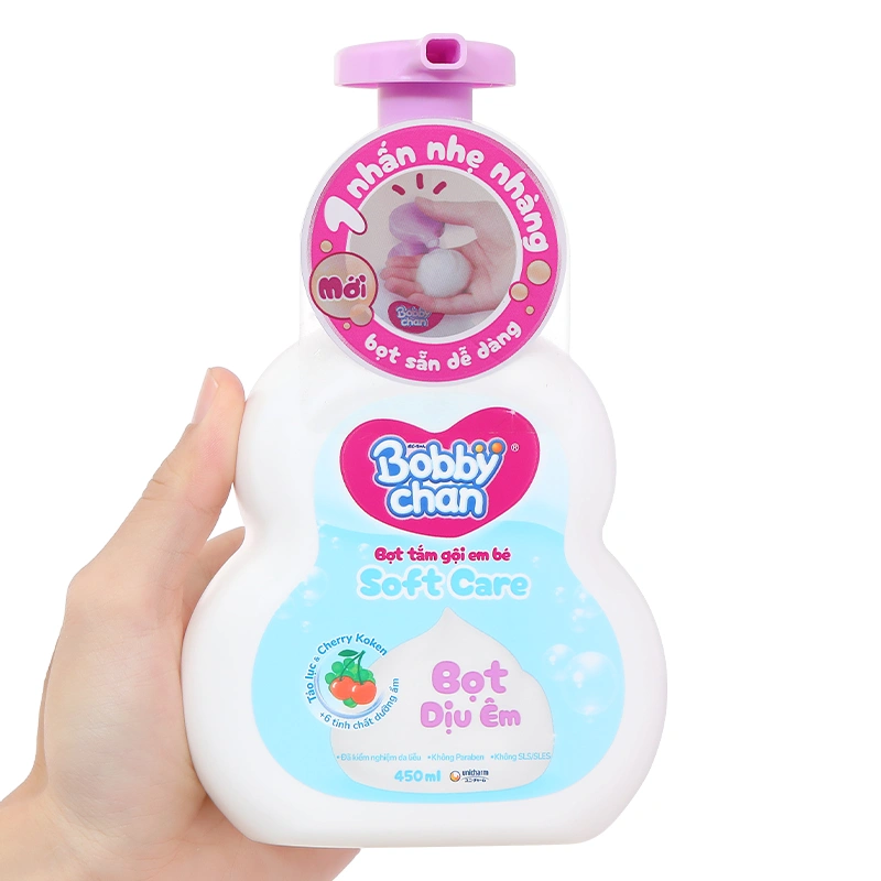 Bọt tắm & gội 2in1 cho bé BobbyChan Soft Care hương hoa 200 ml (mọi độ tuổi) 9