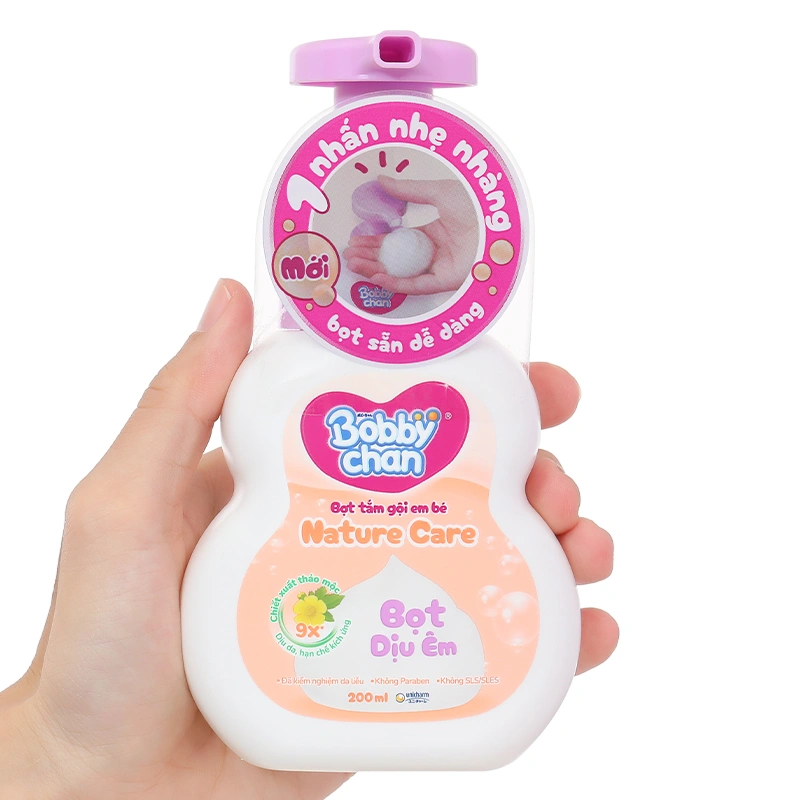 Bọt tắm & gội 2in1 cho bé BobbyChan Nature Care hương thảo mộc 200 ml (mọi độ tuổi) 3