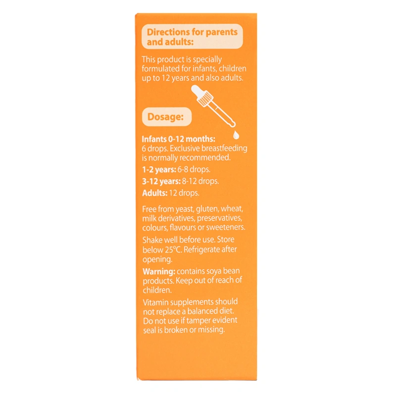 Thực phẩm bổ sung Nature's Way Kids Smart Drops Vitamin D3+K2 hỗ trợ hấp thu canxi, 11 ml dạng nhỏ giọt (từ 0 tháng) 9