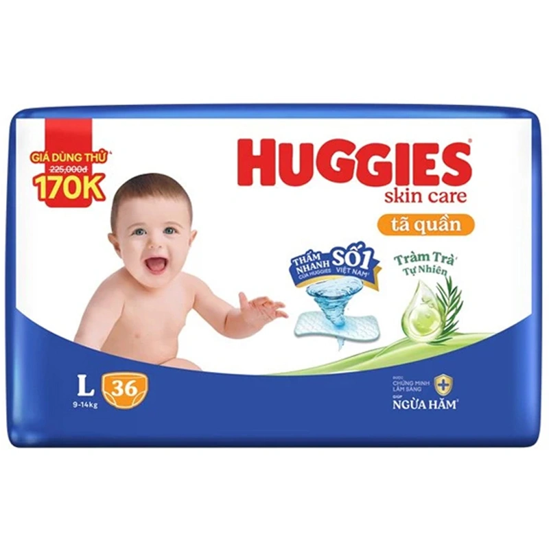 Tã quần Huggies Skincare Jumbo size L 36 miếng (9 - 14 kg) 16