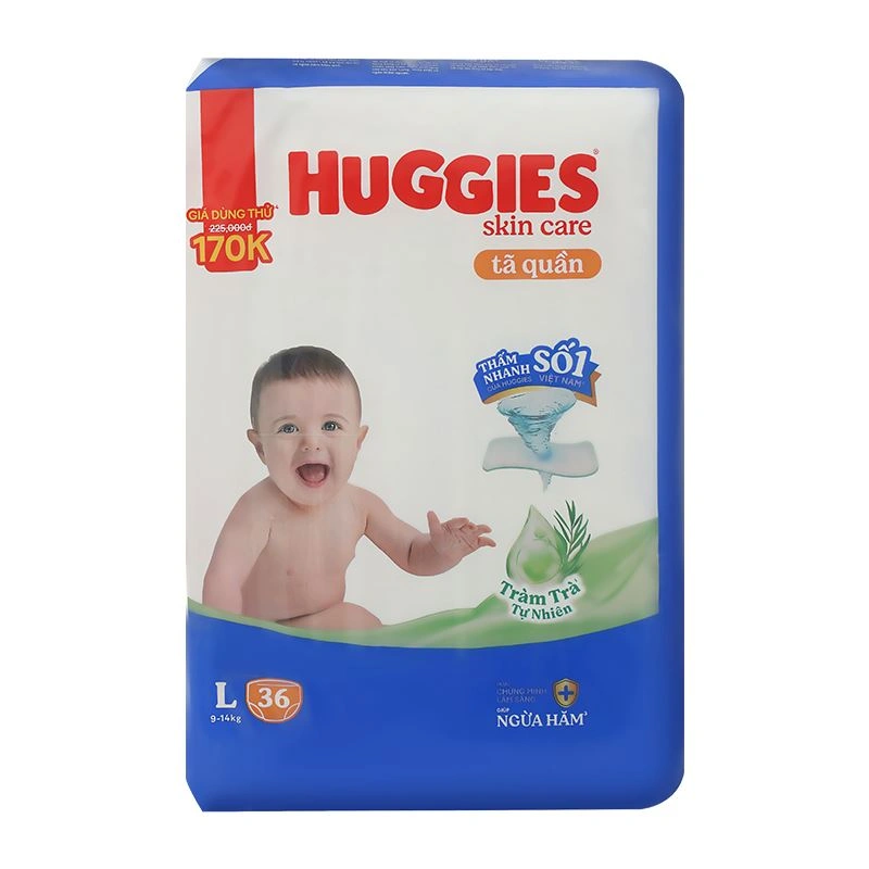 Tã quần Huggies Skincare Jumbo size L 36 miếng (9 - 14 kg) 17
