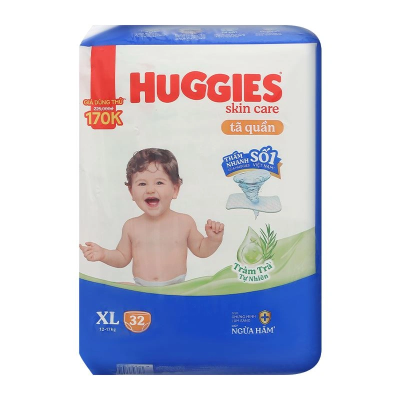 Combo 2 tã quần Huggies Skincare Jumbo size XL 32 miếng/bịch (12 - 17 kg) 3