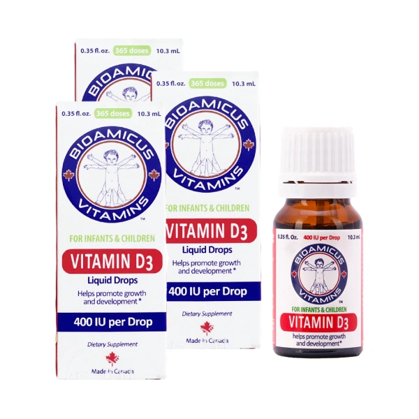 Combo 3 BioAmicus Vitamin D3 hỗ trợ tốt sức khỏe xương, răng, 10.3 ml dạng nhỏ giọt (từ 0 tháng) 1