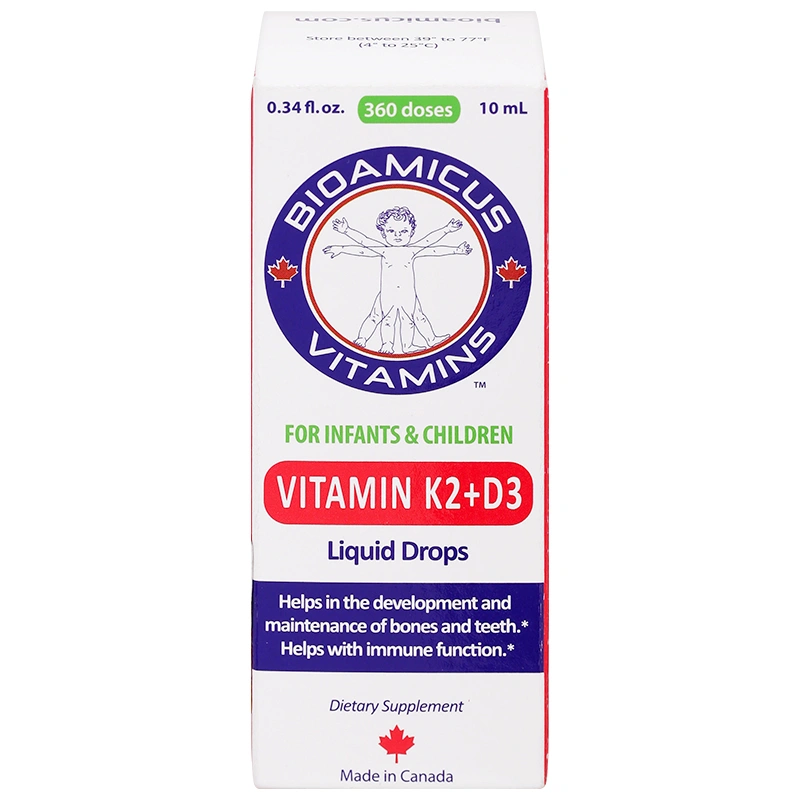 Combo 3 BioAmicus Vitamin K2+D3 hỗ trợ tốt sức khỏe xương, răng, 10 ml dạng nhỏ giọt (từ 0 tháng) 2