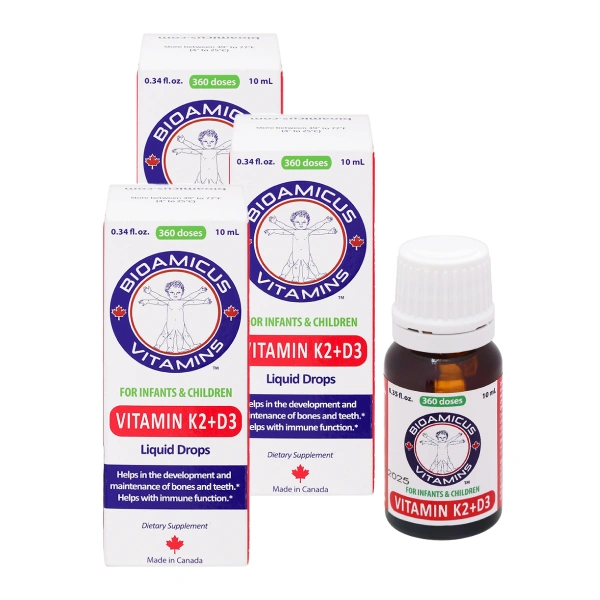 Combo 3 BioAmicus Vitamin K2+D3 hỗ trợ tốt sức khỏe xương, răng, 10 ml dạng nhỏ giọt (từ 0 tháng) 1