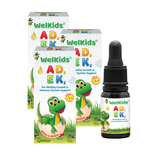 Combo 3 thực phẩm bảo vệ sức khỏe Welkids Adek D3K2 hỗ trợ tăng sức đề kháng, 10 ml dạng nhỏ giọt (từ 0 tháng) 1