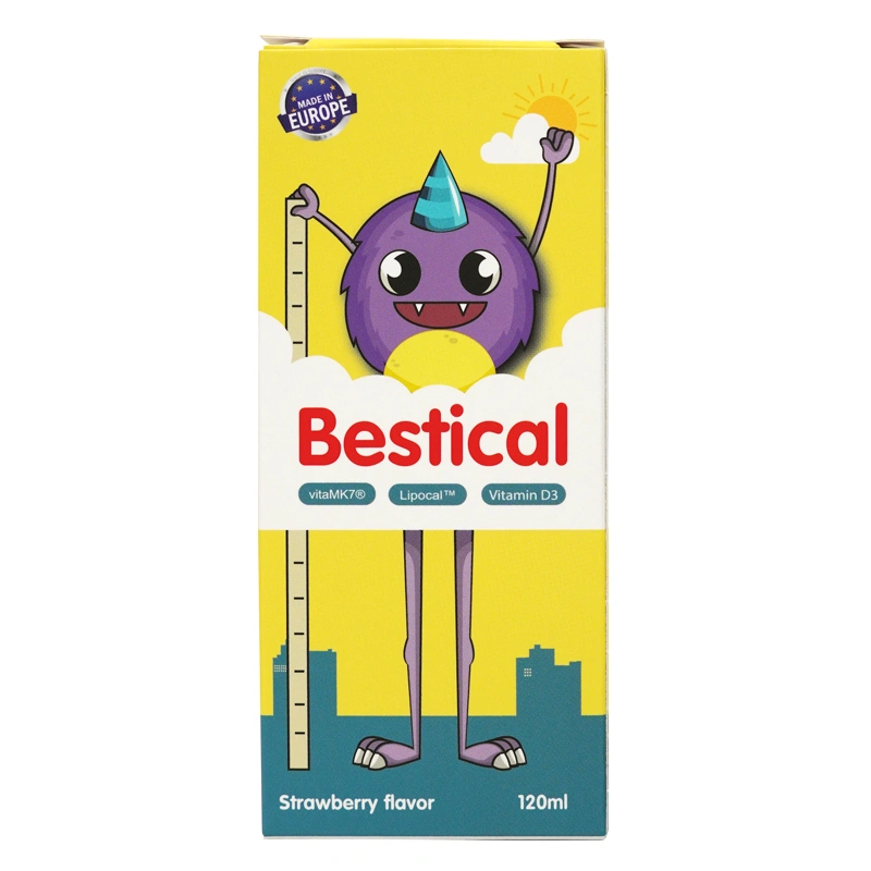 Combo 3 siro Bestical hỗ trợ xương và răng chắc khỏe hương dâu, 120 ml dạng uống (từ 4 tháng) - Giao bao bì ngẫu nhiên 2