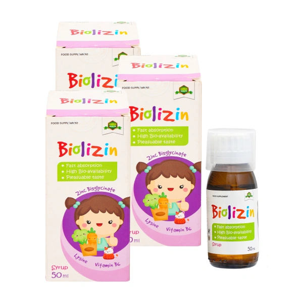 Combo 3 siro Biolizin tăng cường sức đề kháng hương đào, 50 ml dạng uống (từ 3 tháng) 1