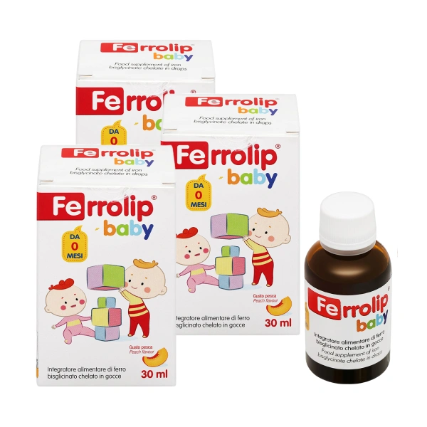 Combo 3 siro Ferrolip Baby bổ sung sắt, hỗ trợ tạo hồng cầu hương đào, 30 ml dạng nhỏ giọt (từ 0 tháng) 1