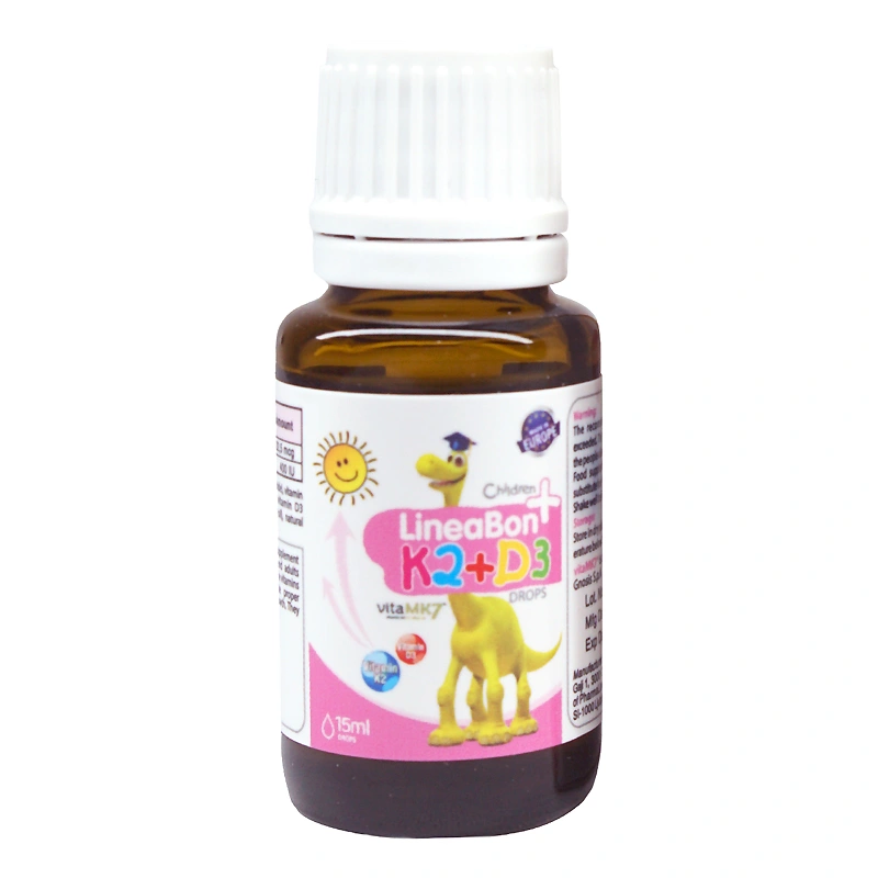 Combo 3 LineaBon K2+D3 hỗ trợ hấp thu canxi, 10 ml dạng nhỏ giọt (từ 0 tháng) 12