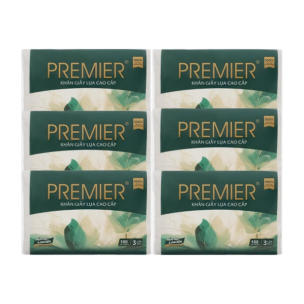 Combo 6 gói khăn giấy lụa PREMIER không mùi