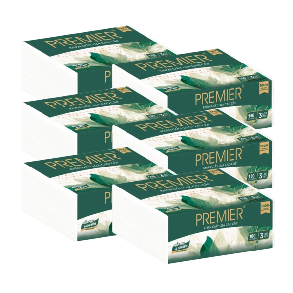 Combo 6 gói khăn giấy lụa PREMIER không mùi