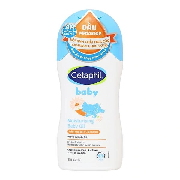 Dầu massage dưỡng ẩm cho bé chiết xuất hoa cúc Cetaphil Baby Moisturising Baby Oil 200 ml 1