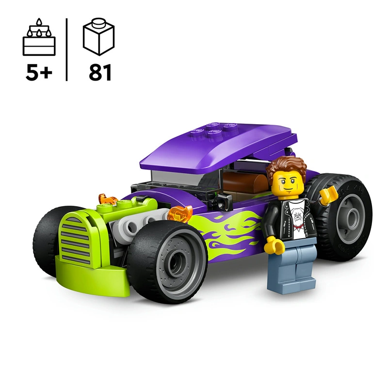 Đồ chơi lắp ráp xe Hot Rod Phong Cách Lego City 60485 (81 chi tiết) 5