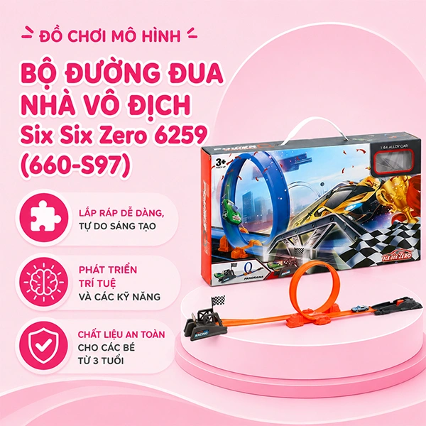 Đồ chơi mô hình bộ đường đua nhà vô địch Six Six Zero 6259 (660-S97) 1