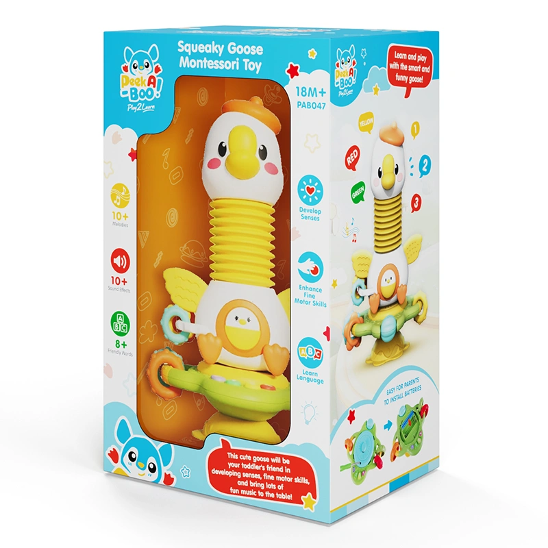 Đồ chơi phát triển giác quan kèm âm thanh Bạn Ngỗng PEEK A BOO PAB047 4