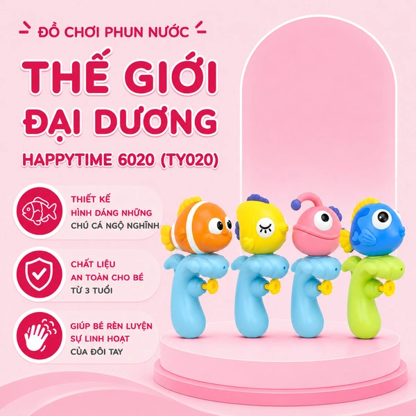 Đồ chơi phun nước chủ đề thế giới đại dương HappyTime 6020 (TY020) - Giao mẫu ngẫu nhiên 1