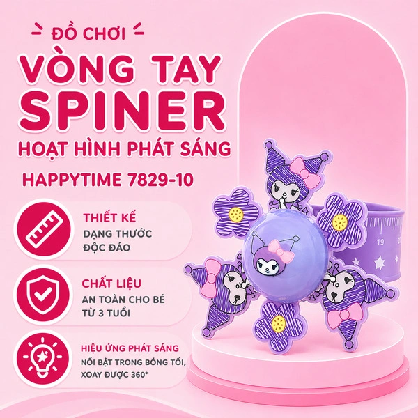 Đồ chơi vòng tay SPINER hoạt hình phát sáng HappyTime 7829-1 46