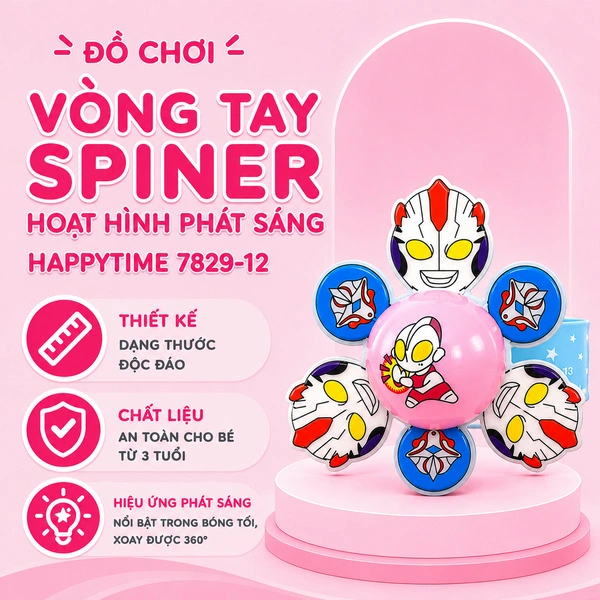 Đồ chơi vòng tay SPINER hoạt hình phát sáng HappyTime 7829-1 37